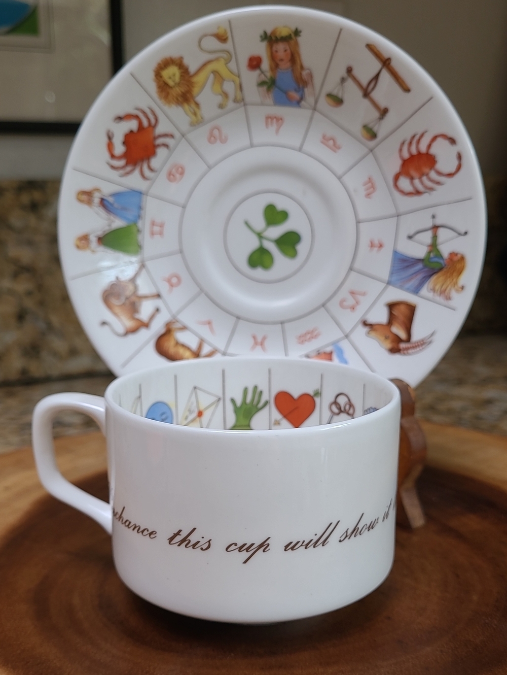 Vintage 1970s Taltos Cup Of Knowledge China Tea Set